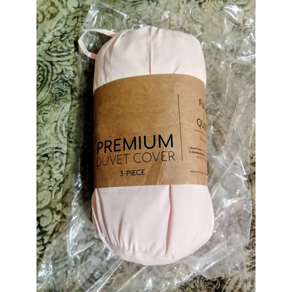 I Enjoy 3 Piece Premium Duvet Cover Set Full / Queen Size Blush - Picture 4 of 6